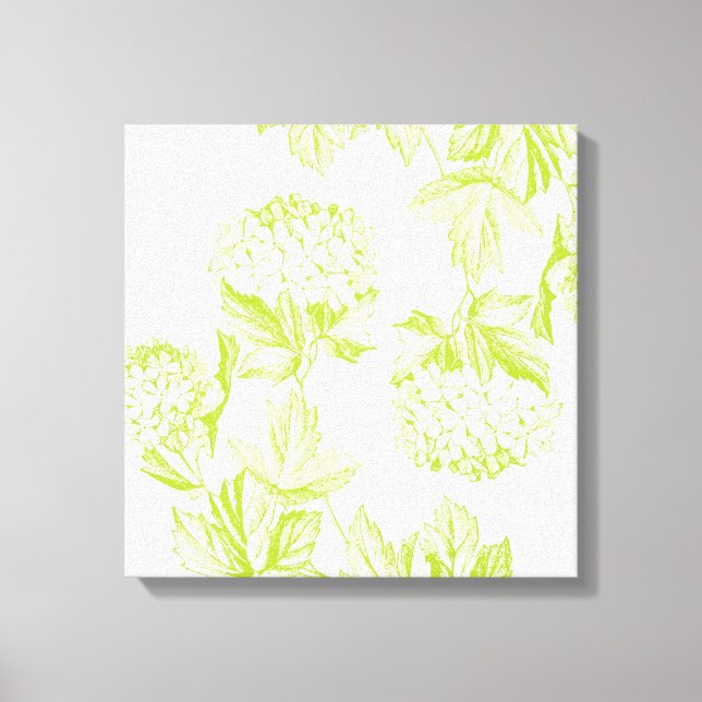 Lienzo floral hidrangea estirado (Anverso)