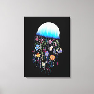 Lienzo Floral Jellyfish