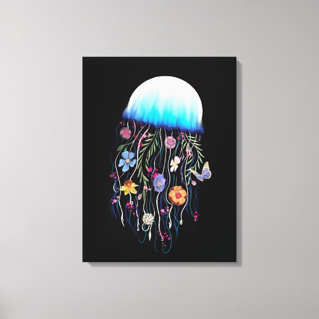 Lienzo Floral Jellyfish (Anverso)