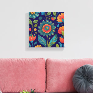 Lienzo Floral Kaleidoscope Garden - Vibrant Nature Art