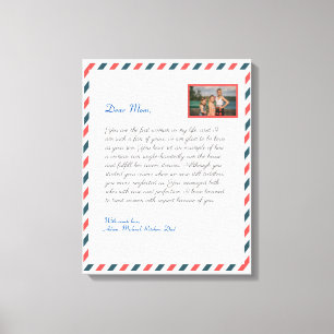 Lienzo Floral Moderno amor escrito a mano mamá abuela Car