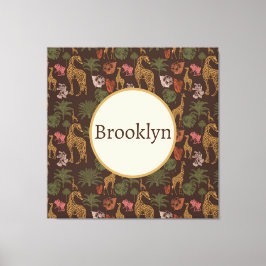 Lienzo Floral personalizada de azari marrón marrón de jir