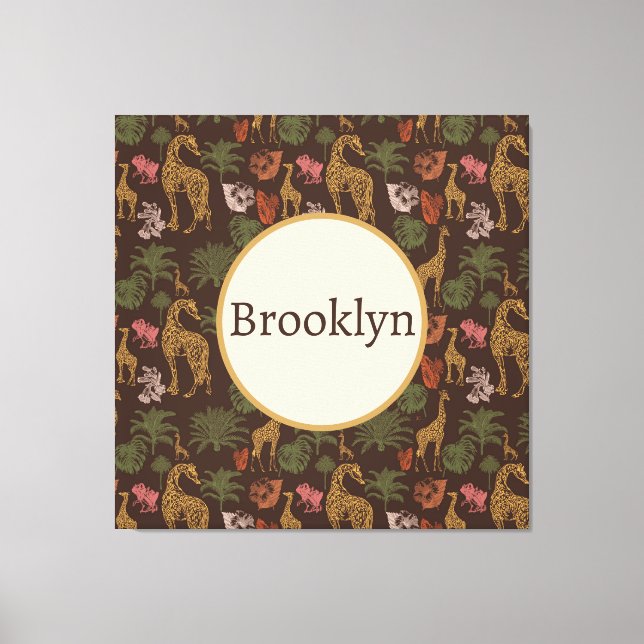 Lienzo Floral personalizada de azari marrón marrón de jir (Anverso)