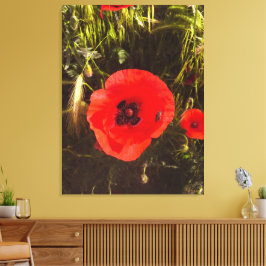 Lienzo Floral Poppy Dreamer – Botanical Fantasy Art