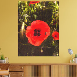 Lienzo Floral Poppy Dreamer – Botanical Fantasy Art
