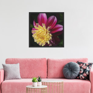 Lienzo Floral rosa Anemone Dahlia Bloom