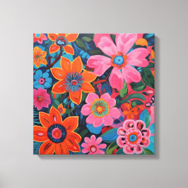 Lienzo Floral rosa de Gauguin