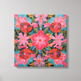 Lienzo Floral rosa de Gauguin