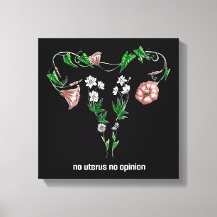 Lienzo Floral sin útero sin opinión sobre los derechos de