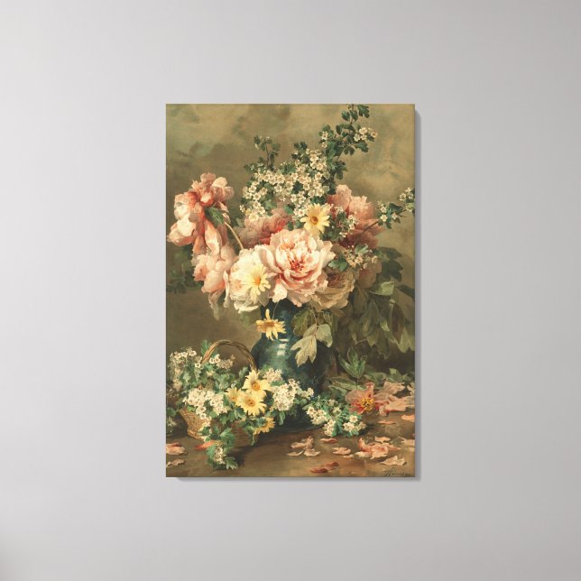 Lienzo Floral Still Life Fine Art Stretched Canvas Print (Anverso)