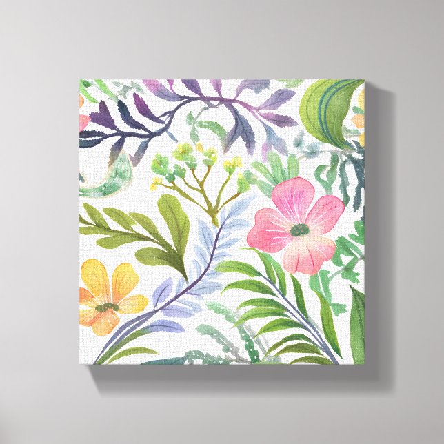 Lienzo Florales de flores silvestres de primavera | Campo (Anverso)