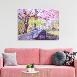 Lienzo Florece el árbol Cercis pink en Williamsburg Virgi