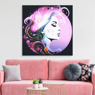 Lienzo "Florecer Femenino" Belleza de la Mujer     