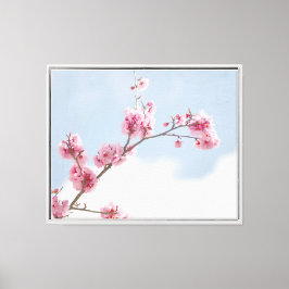 Lienzo Florecimiento del cerezo en el cielo