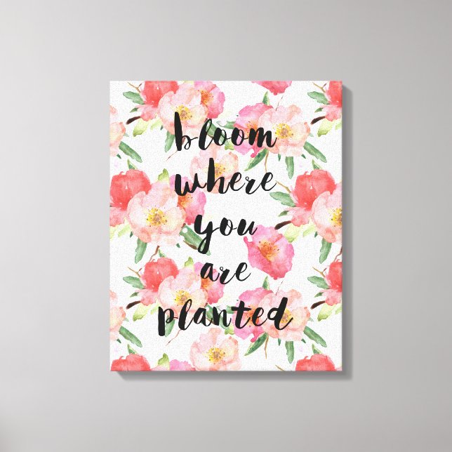 Lienzo Florencia De Color De Agua Rosa (Anverso)