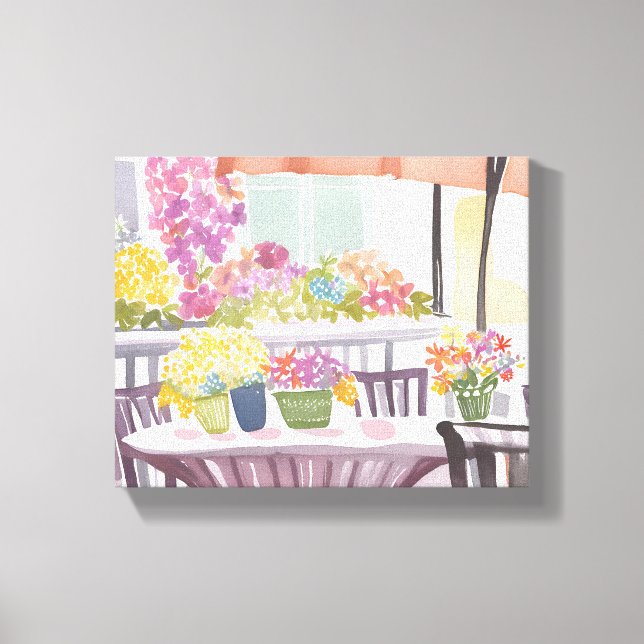 Lienzo Florería | Flores de Primavera Acuarela (Anverso)