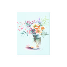 florero de flor Stretched Canvas Print