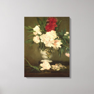 Lienzo Florero de Manet el   de Peonies en un pequeño