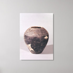 Lienzo Florero del enlucido cerámico adornado con las