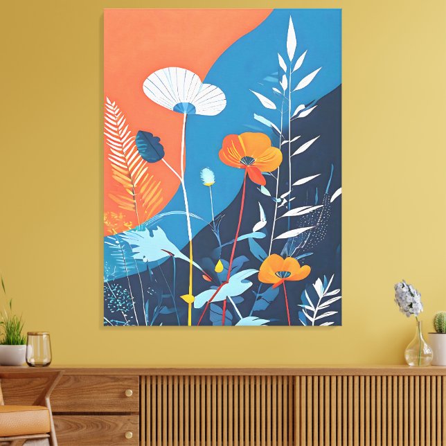 Lienzo Flores abstractas vívidas (Insitu (Sala de estar))
