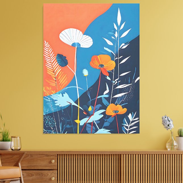 Lienzo Flores abstractas vívidas (Insitu (Sala de estar))