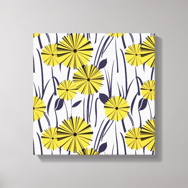 Lienzo Flores amarillas (Anverso)