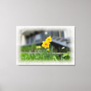 Lienzo Flores amarillas bienvenidas