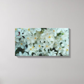 Lienzo Flores blancas de arcissus paperblancas