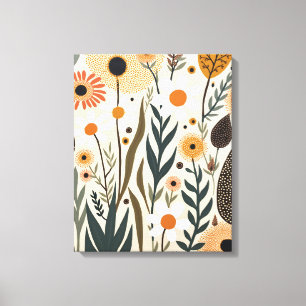 Lienzo Flores Botánicas Boho Plantas Diseño 389