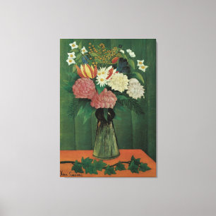 Lienzo Flores con hiedra de Henri Rousseau, Floral Vintag