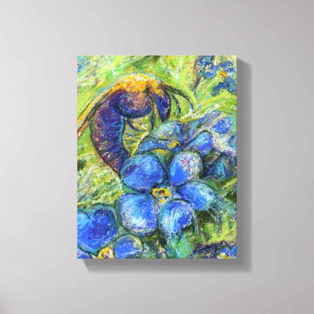 Lienzo Flores de abeja y olvidadiza (Anverso)
