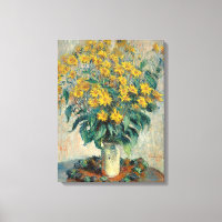 Flores de alcachofa de Jerusalén, 1880 (aceite sob