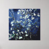 Flores de Almendro de Van Gogh Azul Medianoche