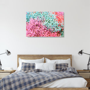 Lienzo Flores de Bebé de Gypsophila Pastel Colorido Pat