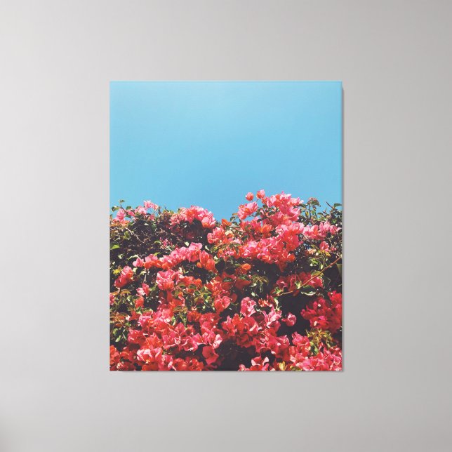 Lienzo Flores de Bougainvillea inspiradas en la época de  (Anverso)