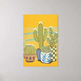 Lienzo Flores de Cactus Vintage