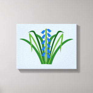 Lienzo Flores de campanilla azul Niño Primavera