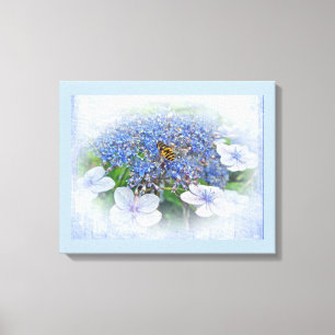 Lienzo Flores de capucha azul de encaje Hydrangea