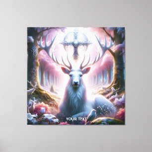 Lienzo Flores de ciervo del Rey Cute Fantasy
