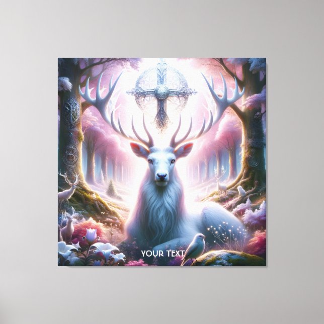 Lienzo Flores de ciervo del Rey Cute Fantasy (Anverso)