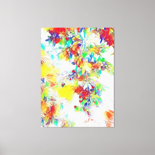Lienzo Flores de colores (Anverso)