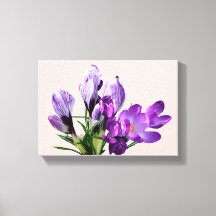 Flores de crocus morado boho modernas y elegantes 