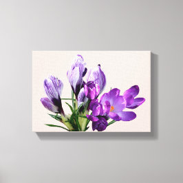 Lienzo Flores de crocus morado boho modernas y elegantes
