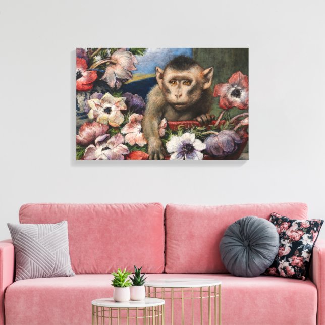 Lienzo Flores de cumpleaños | Gabriel von Max | (Insitu (Sala de estar))