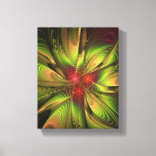 Lienzo Flores de fantasía fractal blandas y tendientes