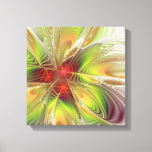 Lienzo Flores de fantasía fractal blandas y tendientes