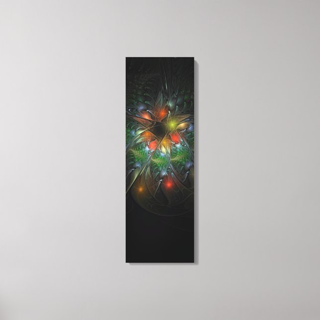 Lienzo Flores de fantasía fractal blandas y tendientes (Anverso)