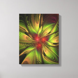 Lienzo Flores de fantasía fractal blandas y tendientes