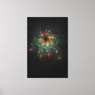 Lienzo Flores de fantasía fractal blandas y tendientes