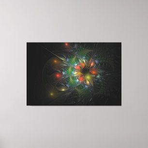 Lienzo Flores de fantasía fractal blandas y tendientes